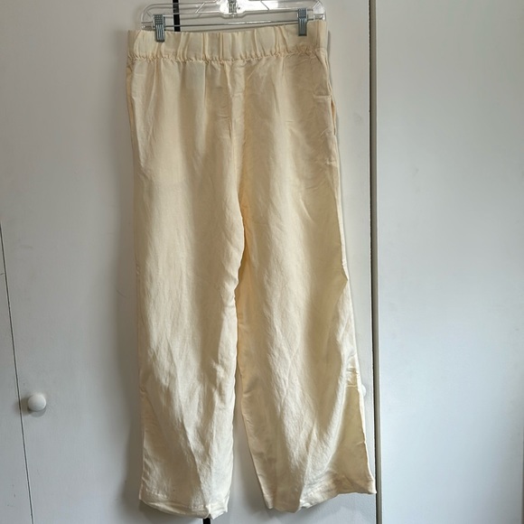 NWOT Linen Blend Elastic Waist Pants - Picture 3 of 4
